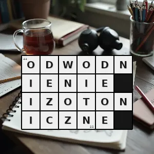 Hasło krzyżówkowe izotonia - odwodnienie izotoniczne – rozwiązanie, synonimy, podpowiedzi i definicje krzyżówkowe